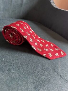 Bijoux Terner Silk Scottie Dog Novelty Tie Extra Long 62.5” Wide 4”